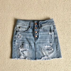 American Eagle Hi-Rise Mini Jean Skirt